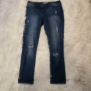 Justfab distressed skinny jeans